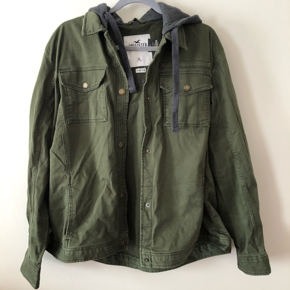 Hollister Olive Green Sweater Jacket